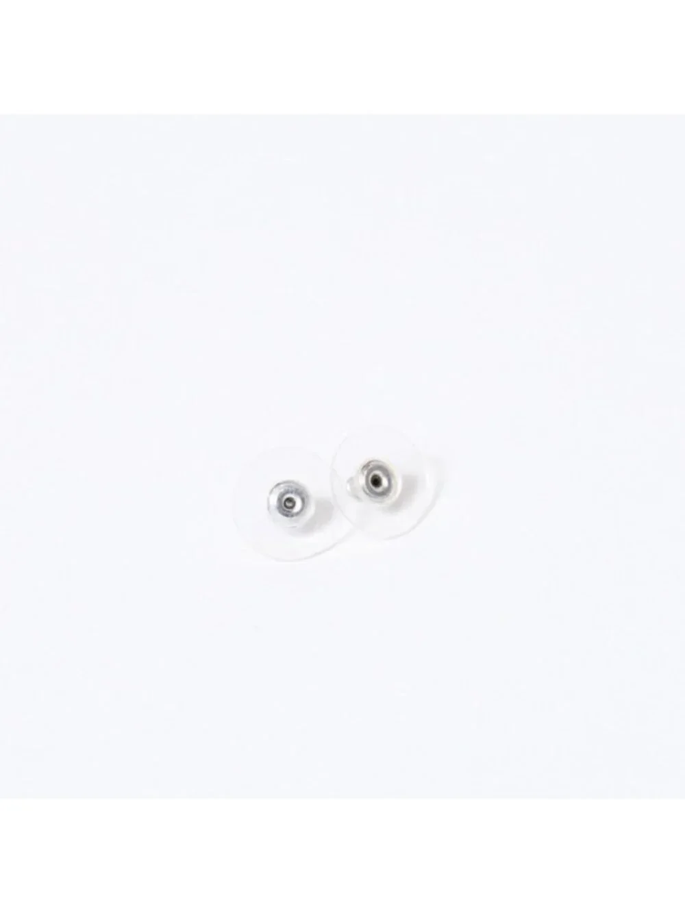 Chanel CC Logo Earrings 05 Acrylic Rhinestone Black Clear Silver